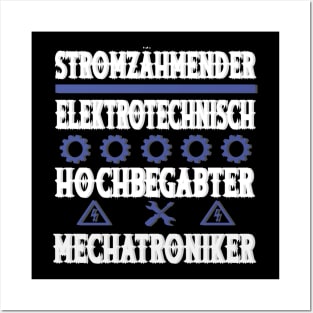 Mechatroniker Strom Elektrotechnisch Spruch Posters and Art